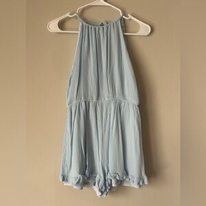 Mi Ami Light Blue Halter Romper